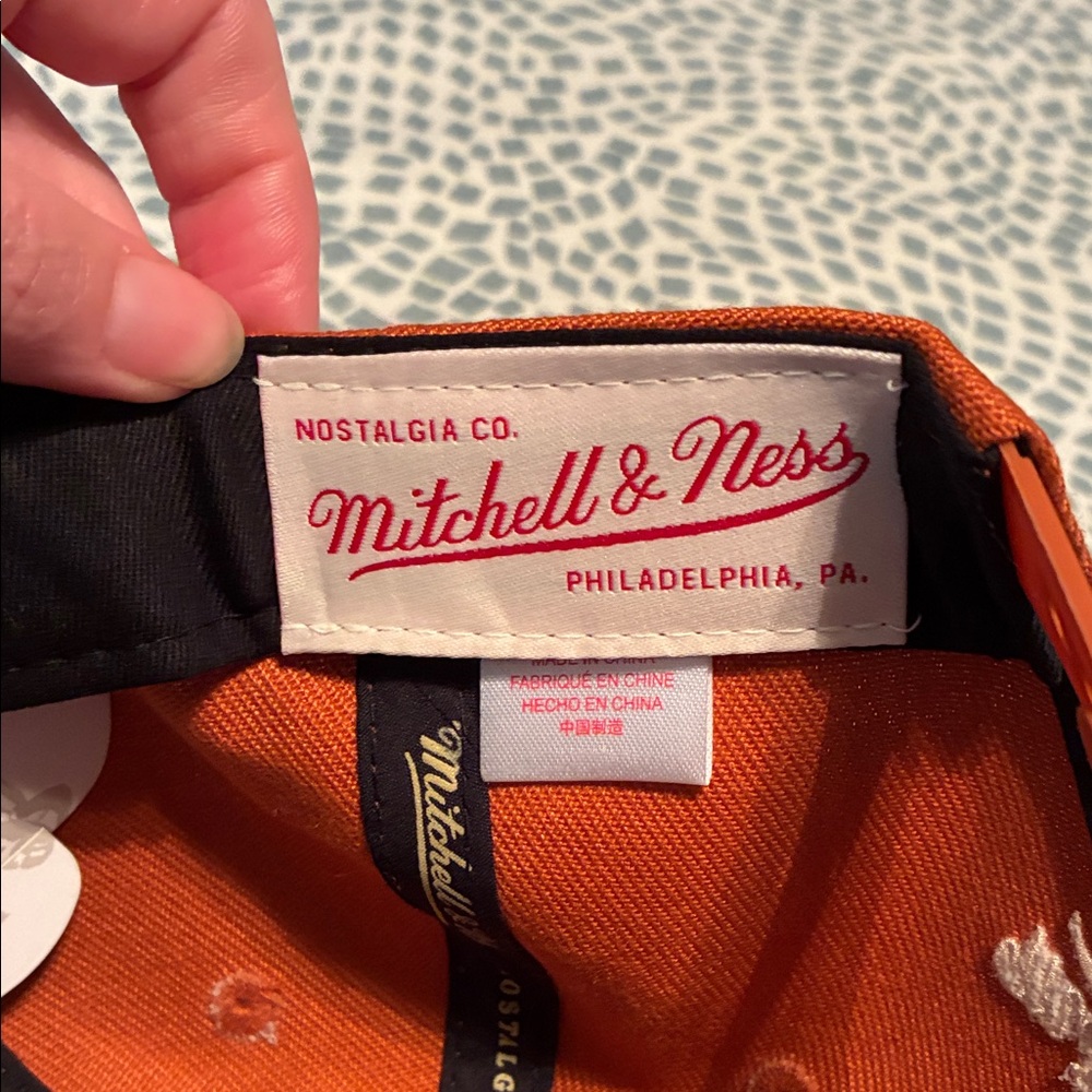 Texas Longhorns Script Mitchell & Ness Cap - Burnt Orange & White - Picture 6 of 7